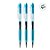 Caneta Gel Retrátil com Grip Colorido - Ponta Bullet 0.5mm Azul Claro - Caixa - 12 unidades - Deli - Rizzo - Imagem 3