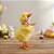 Pato Decorativo com Lenço - Laranja e Branco - 10x19x9cm - 1 unidade - Cromus - Rizzo - Imagem 1