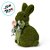 Enfeite Decorativo de Páscoa - Coelho Verde com Laço e Flores - 10x16x13cm - 1 unidade - Cromus - Rizzo - Imagem 4