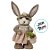 Enfeite Decorativo de Páscoa - Coelho com Cesta de Cenoura e Chapéu - 18x45x16cm - 1 unidade - Cromus - Rizzo - Imagem 2