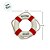 Enfeite Decorativo Para Pendurar - Boia Salva-Vidas - Vermelho e Branco - 15x15cm - 1 unidade - Rizzo - Imagem 3