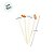 Palito Decorativo Para Petisco - Coelhos e Cenouras - 13cm - 20 unidades - Rizzo - Imagem 2
