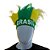 Peruca Brasil - Topete com Faixa Verde - Copa do Mundo - 1 unidade - Rizzo - Imagem 2