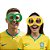 Óculos Zoião - Copa do Mundo - Verde e Amarelo - 15x9x14,5cm - 10 unidades - Rizzo - Imagem 1