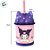 Caneca com Canudo e Tampa - Kuromi - Hello Kitty - 360ml - 1 unidade - Plasútil - Rizzo - Imagem 3
