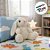 Coelho de Pelúcia Sentado - Branco - 15x17x14cm - 1 unidade - Rizzo - Rizzo - Imagem 5