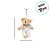 Chaveiro Urso de Pelúcia - Macacão e Camisa Florida - 8x11x4cm - 1 unidade - Rizzo - Imagem 4