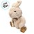 Coelho de Pelúcia Sentado com Gravata - Bege - 15x25x13cm - 1 unidade - Rizzo - Rizzo - Imagem 4