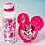 Conjunto Garrafa com Canudo e Pote Formato - Minnie Mouse Rosa - 1 unidade - Disney Original - Rizzo - Imagem 1
