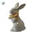 Enfeite Decorativo de Páscoa em Porcelana - Coelho de Pé com Laço - Amarelo - 6x5x9,5cm - 1 unidade - Rizzo - Imagem 2