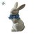 Enfeite Decorativo de Páscoa em Porcelana - Coelho de Pé com Laço - Azul - 6x5x9,5cm - 1 unidade - Rizzo - Imagem 2