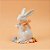 Enfeite Decorativo de Páscoa em Porcelana - Coelho de Pé com Laço - Laranja - 6x5x9,5cm - 1 unidade - Rizzo - Imagem 1