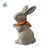 Enfeite Decorativo de Páscoa em Porcelana - Coelho de Pé com Laço - Laranja - 6x5x9,5cm - 1 unidade - Rizzo - Imagem 2