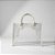 Sacola Transparente PVC com Alça de Couro Branco - 28x14x23cm - 1 unidade - Rizzo - Imagem 1