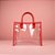 Sacola Transparente PVC com Alça de Couro Vermelho - 28x14x23cm - 1 unidade - Rizzo - Imagem 1