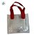 Sacola Transparente PVC com Alça de Couro Vermelho - 25x14x23cm - 1 unidade - Rizzo - Imagem 4