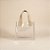 Sacola Transparente PVC com Alça de Couro Bege - 20x10x18cm - 1 unidade - Rizzo - Imagem 1