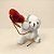 Chaveiro de Pelúcia - Ursinho Branco com Balão de Coração - 9x12x7cm - 1 unidade - Rizzo - Imagem 1