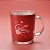 Caneca de Vidro Transparente - Rosa Escuro - Eu Amo Você - 320ml - 1 unidade - Rizzo - Imagem 1