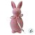 Enfeite Decorativo de Páscoa - Coelho de Pó de Flocagem - Rosa - 14x5cm - 1 unidade - Rizzo - Imagem 2