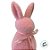 Enfeite Decorativo de Páscoa - Coelho de Pó de Flocagem - Rosa - 14x5cm - 1 unidade - Rizzo - Imagem 3