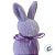 Enfeite Decorativo de Páscoa - Coelho de Pó de Flocagem - Lilás - 14x5cm - 1 unidade - Rizzo - Imagem 3