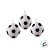 Vela Bola de Futebol - Branco e Preto - 2cm - 3 unidades - Regina - Rizzo - Imagem 2