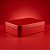 Lata de Metal Retangular - Vermelho - 14x10x4,5cm  - 1 unidade - Rizzo - Imagem 1