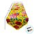 Trilho de Mesa Chita Amarelo - Flor Vermelha e Rosa - 39x130cm - 1 unidade - Rizzo - Imagem 2