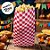 Saquinho para Pipoca e Hot Dog Chita Xadrez - Vermelha - 13,5x23cm - 5 unidades - Rizzo - Imagem 4