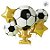 Balão de Festa Microfoil - Kit Futebol Brasil Copa do Mundo - 1 unidade - Rizzo - Imagem 2