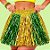 Fantasia Saia Cortininha - Verde e Dourado - 1 unidade - Rizzo - Imagem 1