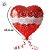 Balão de Festa Microfoil Coração - Vermelho e Branco - Te Amo - 25cm - 50 unidades - Rizzo - Imagem 3