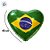 Balão de Festa Microfoil Coração - Verde e Amarelo - Bandeira do Brasil - 45cm - 50 unidades - Rizzo - Imagem 3