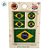 Cartela Adesivo Facial Copa do Mundo Strass - Brasil Bandeira - 1 unidade - Rizzo - Imagem 2