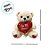 Urso de Pelúcia com Coração Decorado - Branco - 18x23x17cm - 1 unidade - Rizzo - Imagem 3
