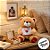 Urso de Pelúcia Marrom Claro com Cartinha - 25x28x20cm - 1 unidade - Rizzo - Imagem 4
