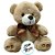 Urso de Pelúcia com Laço - Bege - 17x21x12cm - 1 unidade - Rizzo - Imagem 2