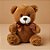 Urso de Pelúcia com Laço - Marrom - 17x21x12cm - 1 unidade - Rizzo - Imagem 1