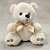 Urso de Pelúcia com Laço - Branco - 17x21x12cm - 1 unidade - Rizzo - Imagem 1