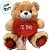 Urso de Pelúcia Grande com Coração e Frase - Marrom - 40x41x32cm - 1 unidade - Rizzo - Imagem 3