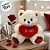 Urso de Pelúcia Grande com Coração e Frase - Branco - 40x41x32cm - 1 unidade - Rizzo - Imagem 4