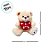 Urso de Pelúcia Branco com Coração - Amor - 34x37x29cm - 1 unidade - Rizzo - Imagem 3