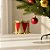 Enfeite Para Pendurar De Natal - Tambor Vermelho e Dourado com Estampa - 8cm - 1 unidade - Rizzo - Imagem 1