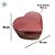Caixa Acrílica Cake Box Coração - Marsala Sólido - 750mL - 14cm - 1 unidade - BlueStar - Rizzo - Imagem 3