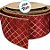 Fita Aramada Decorativa de Natal - Quadriculado Vermelho e Ouro - 6,3cm x 9,14m - 1 unidade - Rizzo - Imagem 2