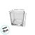 Pote de Vidro Quadrado para Vela - 7x7cm - 1 unidade - Rizzo - Imagem 3