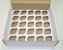 Caixa Transporte Branca c/ Base para Cupcake - 40x40x12cm - Rizzo Embalagens - Imagem 2