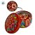 Vela Aromática - Lata Metalizada Mandala - Vermelho Folha  - 6cm - 1 unidade - Rizzo - Imagem 2