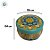 Vela Aromática - Lata Metalizada Mandala - Verde Água e Amarelo - 6cm - 1 unidade - Rizzo - Imagem 3